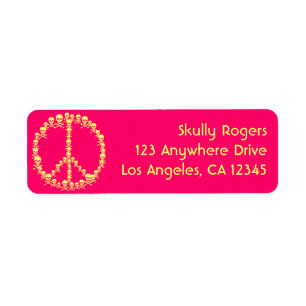 Skully Peace Return Address Label