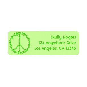 Skully Peace Return Address Label