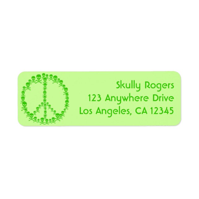 Skully Peace Return Address Label (Front)