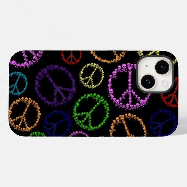 Skully Peace Sign Case-Mate iPhone Case (Back (Horizontal))