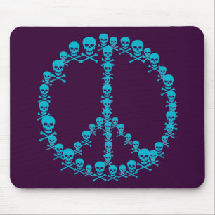 Skully Peace Sign Mouse Pad