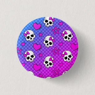 Skully Pop Kawaii 3 Cm Round Badge