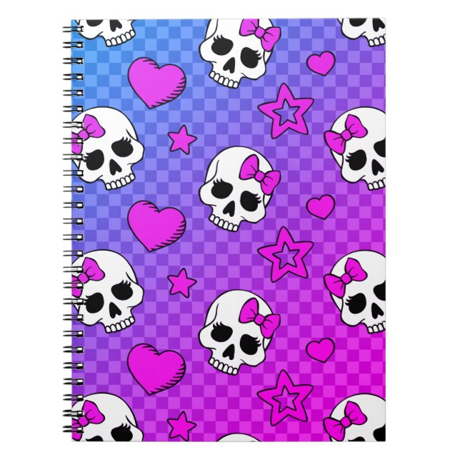Skully Pop Kawaii Notebook (Front)