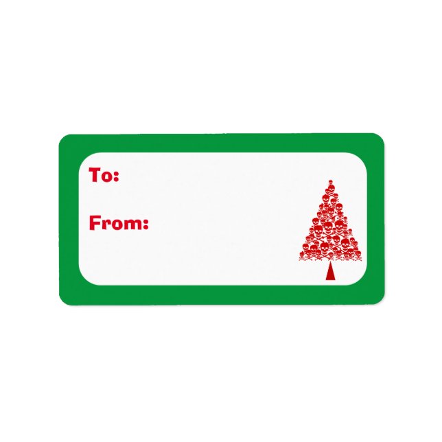 Skully Xmas Tree Label (Front)