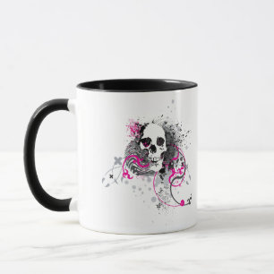 skullz. straight twisted arrows. mug