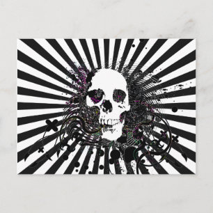 skullz. twisted arrows. postcard