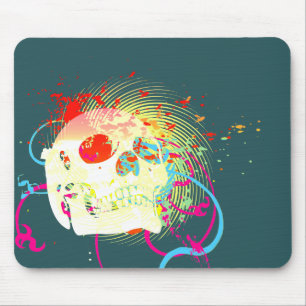 skullz. up twisted arrows. mouse pad