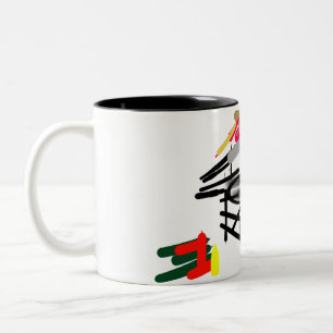 Skunk autumn Two-Tone coffee mug