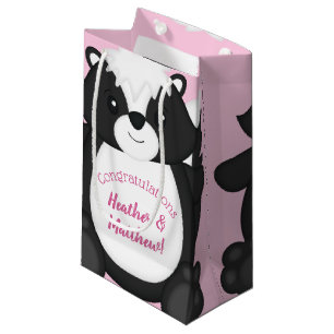 Skunk Baby Shower Pink Small Gift Bag