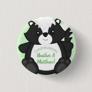 Skunk Baby Shower Woodland Animals 3 Cm Round Badge