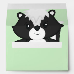 Skunk Baby Shower Woodland Animals Envelope