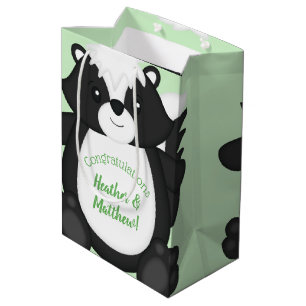 Skunk Baby Shower Woodland Animals Medium Gift Bag