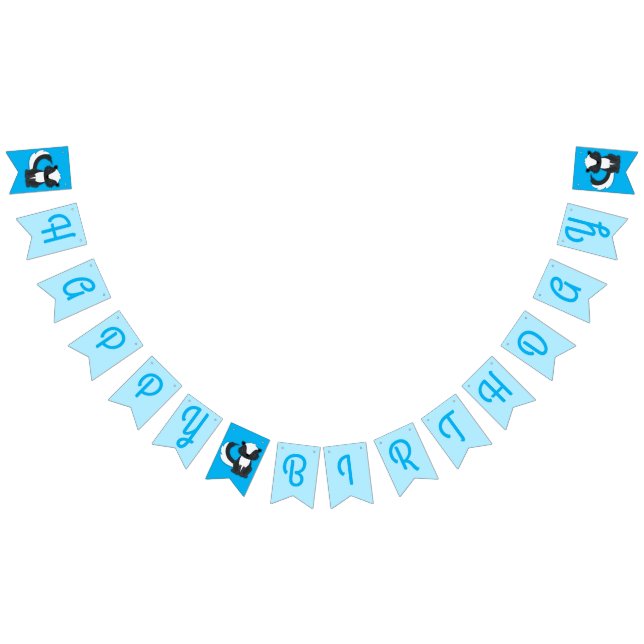 Skunk Birthday Party Bunting (All)