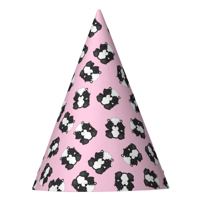 Skunk Birthday Party Pink Hat (Front)