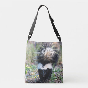 Skunk Black and White Crossbody Bag