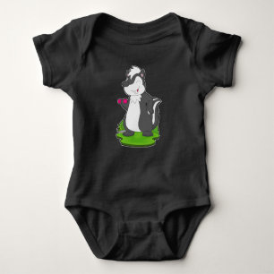 Skunk Bodybuilder Dumbbell Bodybuilding Baby Bodysuit