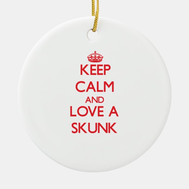 Skunk Ceramic Tree Decoration (Front)