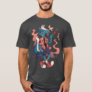 Skunk Eating Sweet Lollipop Shoes Candy 1378 T-Shirt