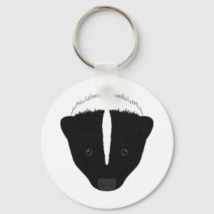 Skunk Face Key Ring