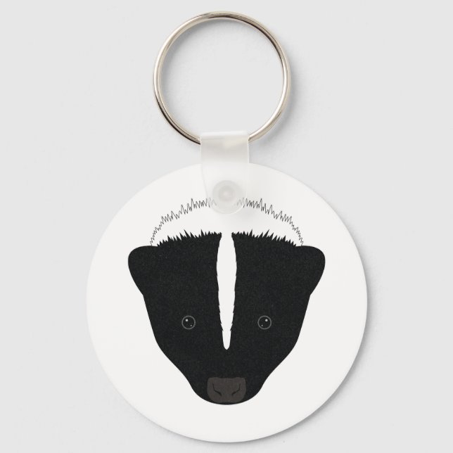 Skunk Face Key Ring (Front)