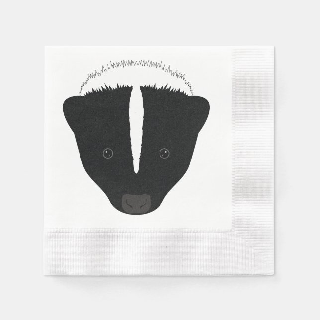 Skunk Face Napkin (Front)