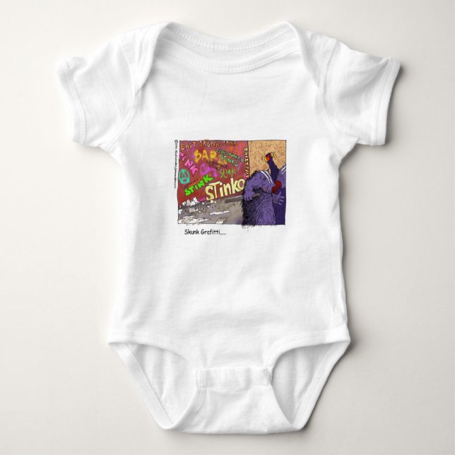 Skunk Graffiti Funny Cartoon Gifts & Tee (Front)