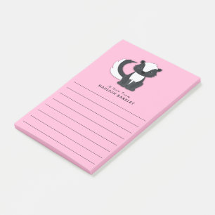 Skunk Kid's Cute Woodland Animal Post-it Notes