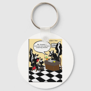 Skunk Learning Disodors Funny Gifts & Tees Key Ring