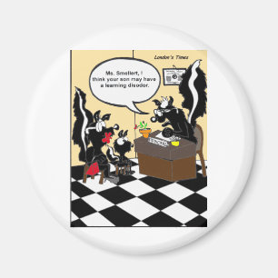 Skunk Learning Disodors Funny Gifts & Tees Magnet