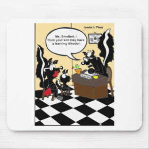 Skunk Learning Disodors Funny Gifts & Tees Mouse Pad