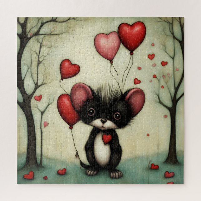 Skunk Love 2 Jigsaw Puzzle (Vertical)