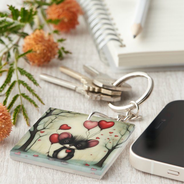 Skunk Love 2 Key Ring (Front Right)