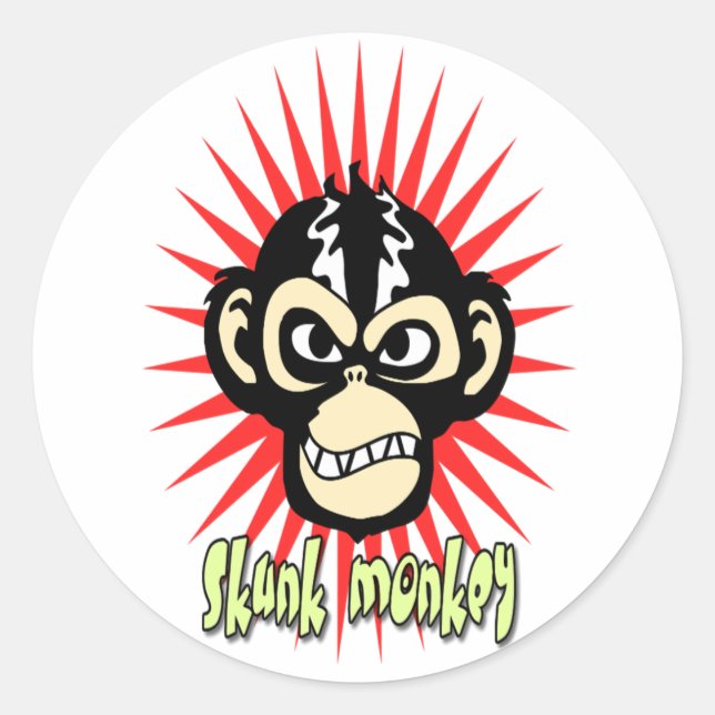Skunk Monkey Sticker (Front)