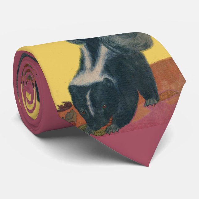 skunk print tie (Rolled)
