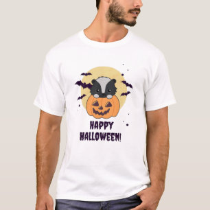 Skunk Pumpkin Cute Skunks Happy Halloween T-Shirt