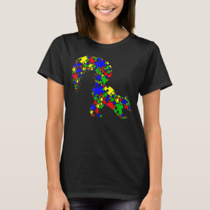 Skunk Puzzle Animals  Autism Awareness T-Shirt