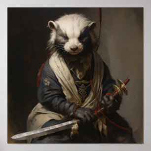 Skunk Samurai - Majestic Bandanna Realism Poster