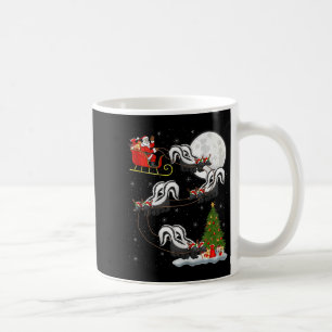 Skunk Santa Sleigh Flying Funny Magical Christmas Coffee Mug
