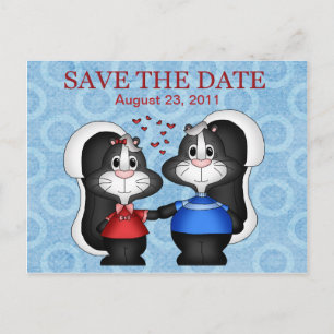 Skunk  Save the Date Postcard