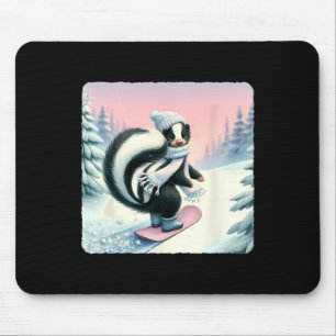 Skunk Snowboarding. Snowboard Snowboarder Cap Scar Mouse Pad