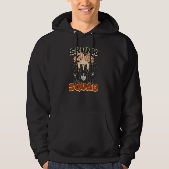 Skunk Squad Design Skunk Hoodie (Front)