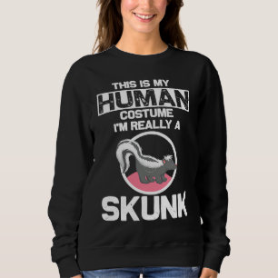 skunk stink mammal defend against skunk sweatshirt