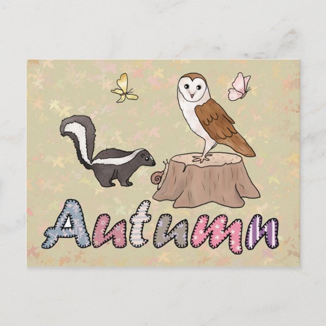 Skunk und Eule Postcard (Front)