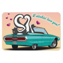 Skunk Valentine's Day Magnet 