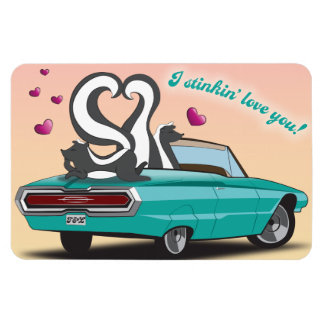 Skunk Valentine's Day Magnet 