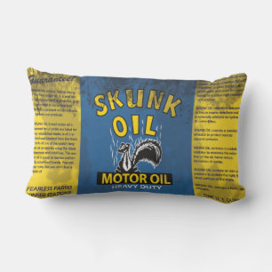 Skunk Vintage Oil Clean and Dirty Throw Pillow