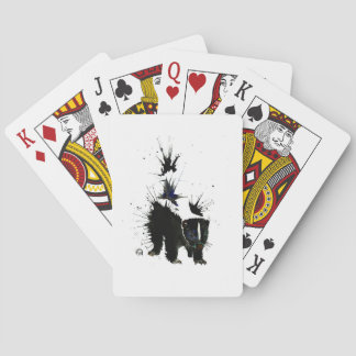 Skunk watercolour painting playing cards