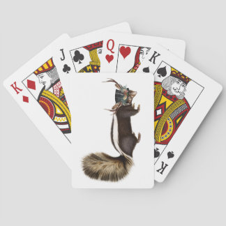 Skunk wearing Flowery Top-Hat Playing Cards