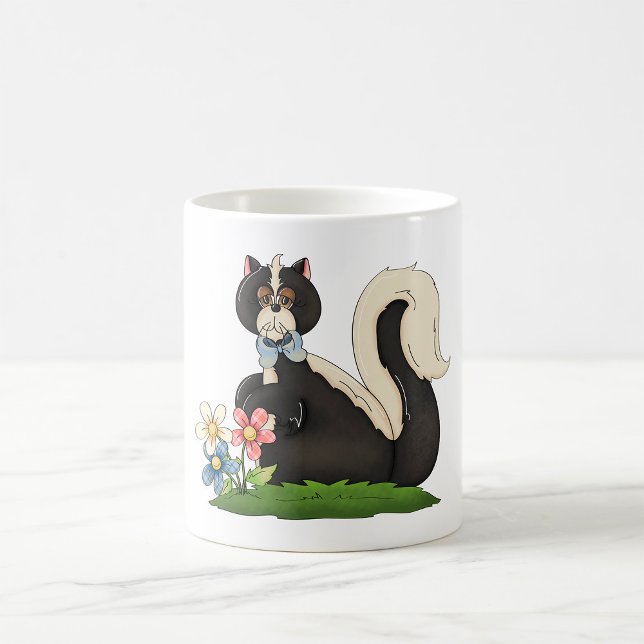 Skunk With Flowers Coffee Mug (Creator Uploaded)