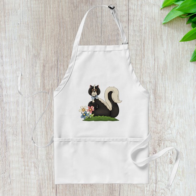 Skunk With Flowers Standard Apron (Creator Uploaded)